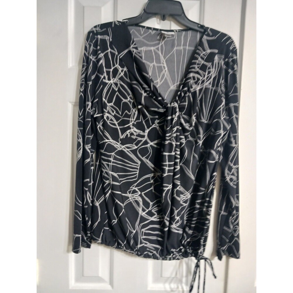 Women's Worthington Stretch Long Sleeve Blouse Top Size L